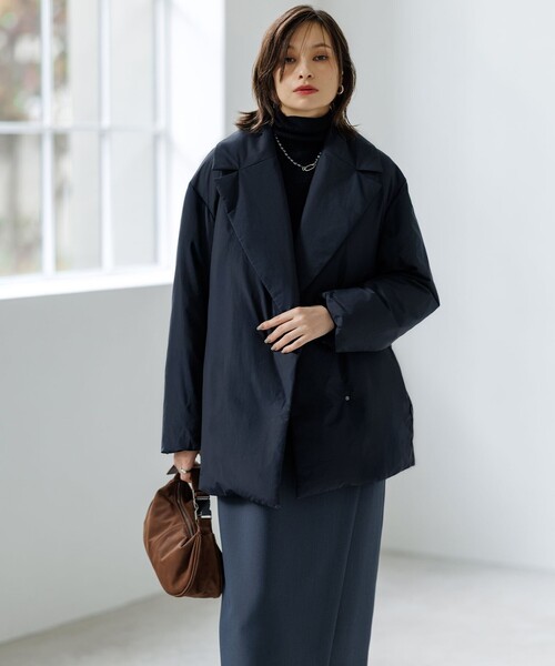 【パール釦付き】 ウールライク ジャンパースカート ネイビー 新品未使用品 ICB（アイシービー） スカート ウールライクストレッチ ジャンパー