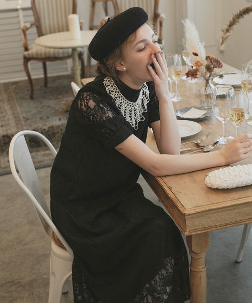 BONLECILL noir 半袖ワンピース FREE ブラック レディース : ZOZOTOWN