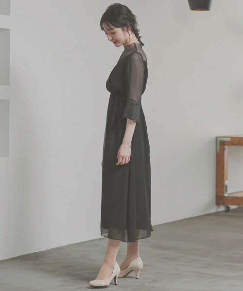 Kana 「Kana」 7分袖ワンピース M ラベンダー レディース : ZOZOTOWN