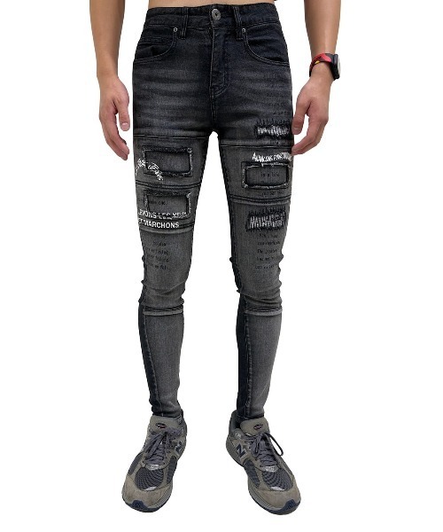 Cook jeans（クックジーンズ） ジーンズ メッセージプリント 切替