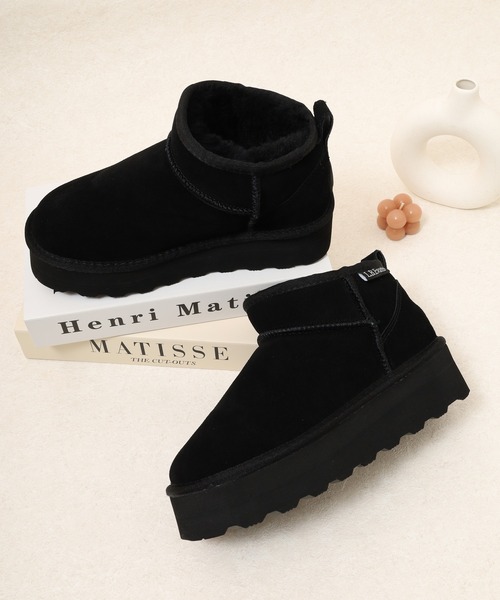 【nana】 L.B.Evansムートンブーツ FUNALIVE（ファンアライブ） ブーツ L.B.Evans Dede 厚底ムートン