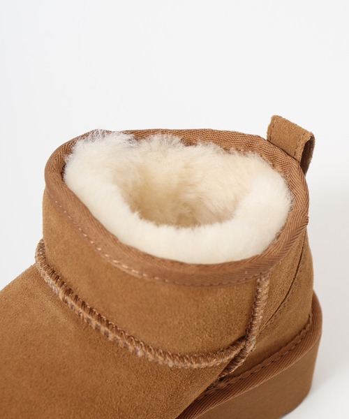 FUNALIVE（ファンアライブ） ブーツ L.B.Evans Dede 厚底ムートン
