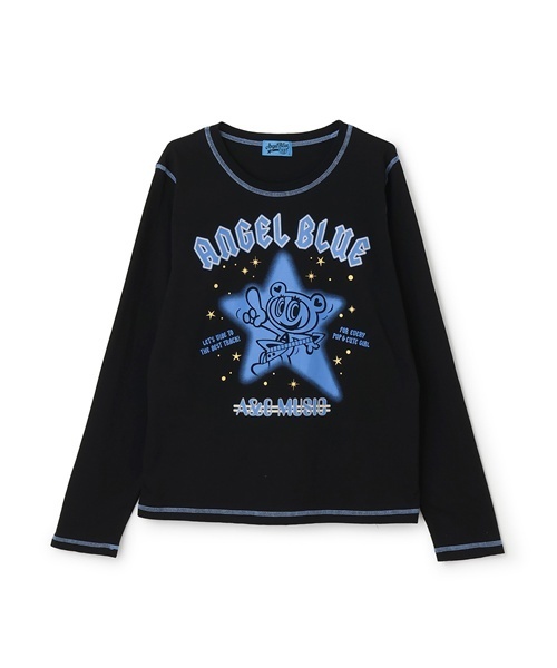 エンジェルブルー 長袖Tシャツ カットソー ナカムラくん Tシャツ TOYウェア tシャツ 「エンジェルブルー」ナカムラくんロックプリントT