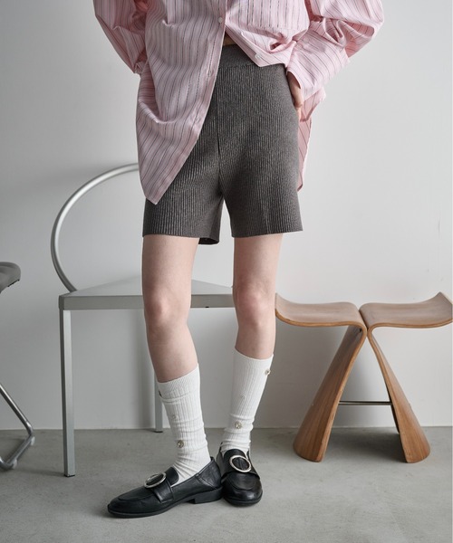 美品✨versionofyou ちゃぴさん　受注販売品　バイカーリブパンツ THE Yon パンツ リブニットバイカーパンツ レディース : ZOZOTOWN