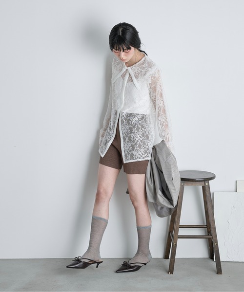 THE Yon パンツ リブニットバイカーパンツ レディース : ZOZOTOWN