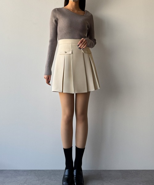 「mipiarl」 ミニスカート X-LARGE アイボリー レディース_画像7