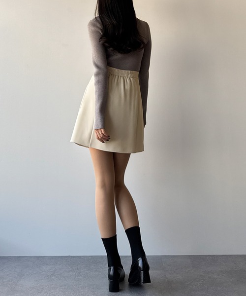 「mipiarl」 ミニスカート X-LARGE アイボリー レディース_画像8