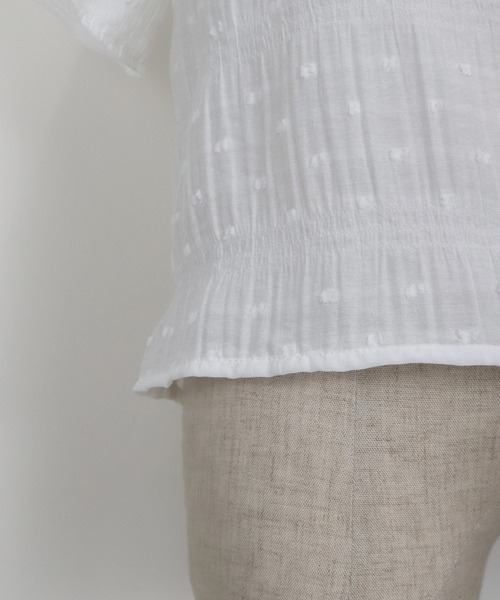 「BLUEEAST」 半袖ブラウス MEDIUM ベージュ レディース_画像8