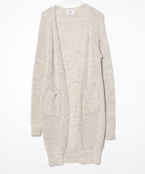 NOBLE（ノーブル） ニットカーディガン - ベージュ レディース