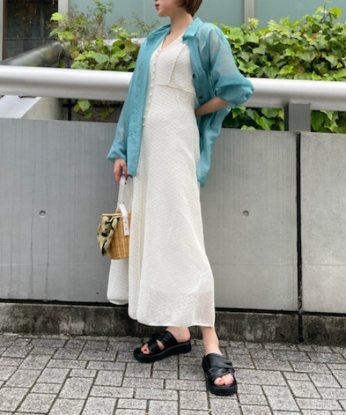 「FRAY I.D」 ノースリーブワンピース ONE SIZE ベージュ レディースの画像