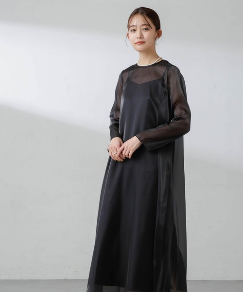 「kaene」 長袖ワンピース 2 ブラック レディース_画像9