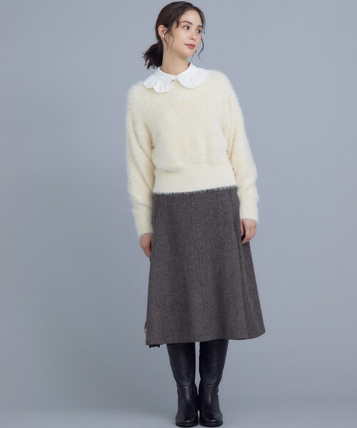 「組曲」 長袖ニット 2 グレー レディース_画像7