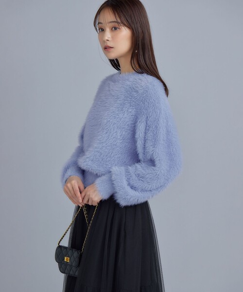 「組曲」 長袖ニット 2 グレー レディース_画像9