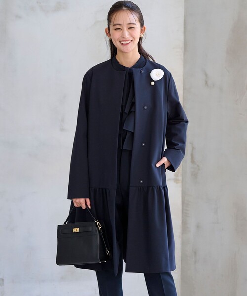 「組曲」 コート 3 ネイビー レディース_画像8