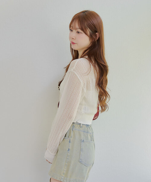 「continuer de NICE CLAUP」 ニットカーディガン FREE ブラック レディース_画像4