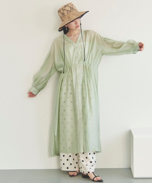 「DOUX ARCHIVES」 長袖ワンピース FREE ブラウン レディース_画像5