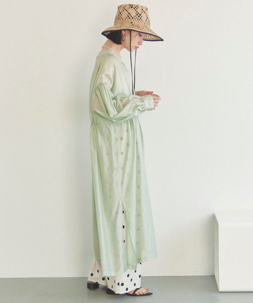 「DOUX ARCHIVES」 長袖ワンピース FREE ブラウン レディース_画像6