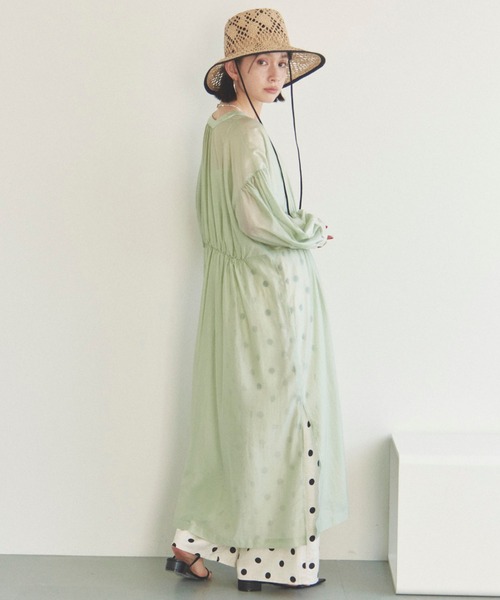 「DOUX ARCHIVES」 長袖ワンピース FREE ブラウン レディース_画像7