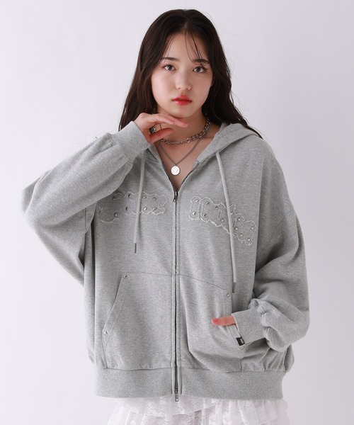 repipi armario（レピピアルマリオ） パーカー AcidWZIPルーズパーカー