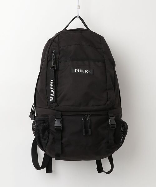 MILKFED. ブラックリュック MILKFED.（ミルクフェド） ワンポイントリュック - ブラック