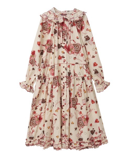 （最終価格）ピンクハウス　スイートピープリントワンピース セール】 スイートピープリントワンピース （ロング・マキシ丈