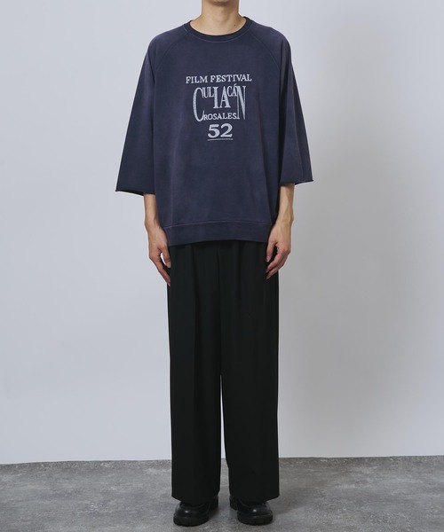 「B.C STOCK」 7分袖Tシャツ FREE ピンク メンズ_画像2