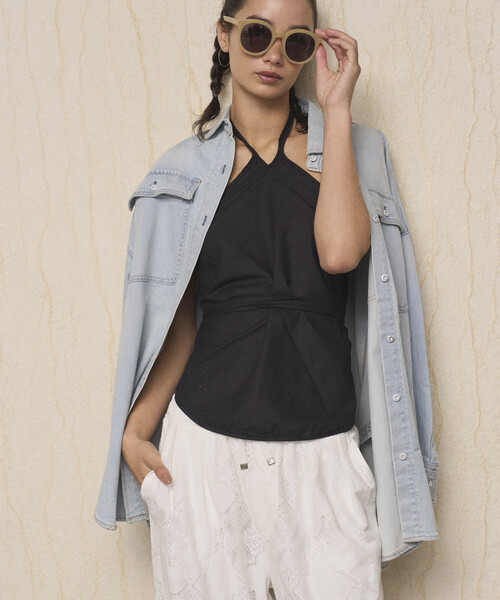 Healthy DENIM Almond ビッグシルエット デニムシャツ Healthy denim（ヘルシーデニム） ブラウス シャツ Almond / ビッグ