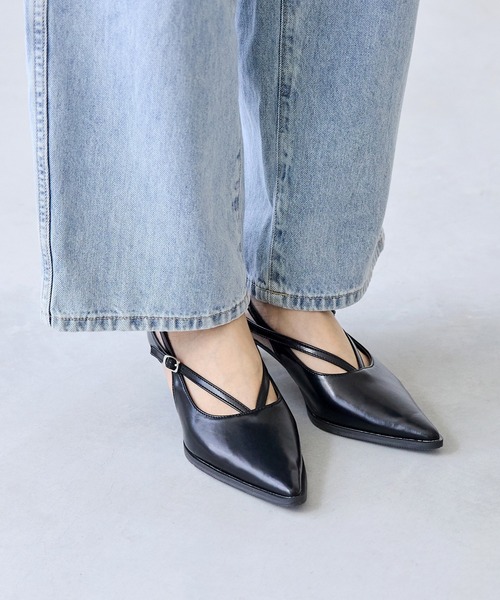 「menue」 パンプス 23.5cm ブラック レディース_画像6