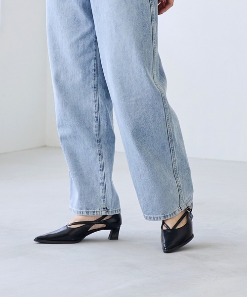 「menue」 パンプス 23.5cm ブラック レディース_画像8