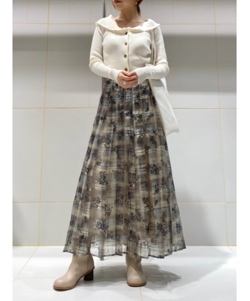 「FURFUR」 フレアスカート 00 ブラウン レディース_画像3