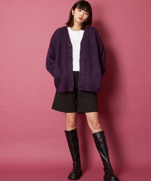 「MEMENTISM」 「unrelaxing」ニットカーディガン FREE スミクロ メンズ_画像2