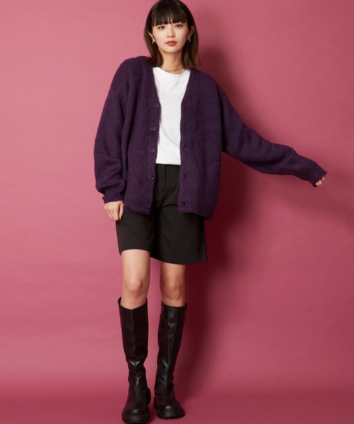 「MEMENTISM」 「unrelaxing」ニットカーディガン FREE スミクロ メンズ_画像4