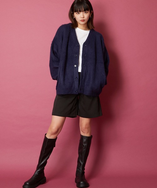 「MEMENTISM」 「unrelaxing」ニットカーディガン FREE スミクロ メンズ_画像9