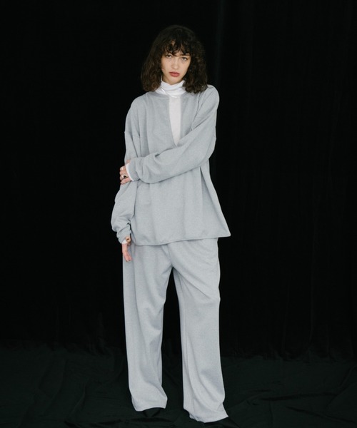 「HANNE」 長袖カットソー FREE ネイビー レディース_画像9