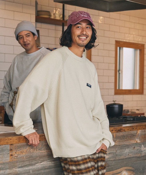 「THE CRAFT CREW PRODUCTS」 長袖ニット L ブラック メンズ_画像2