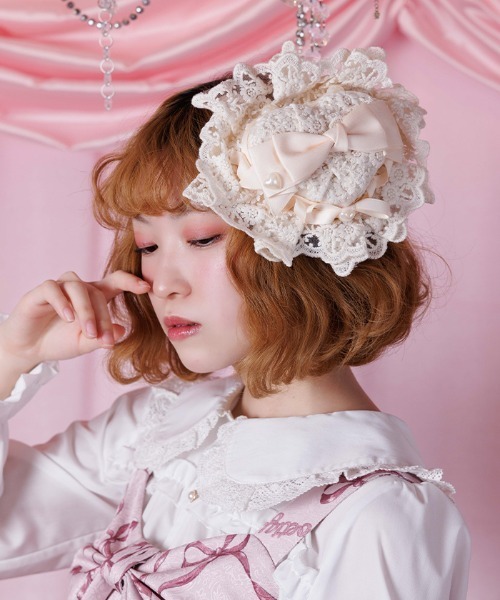 axes femme POETIQUE カチューシャ レース×リボンヘッドドレス