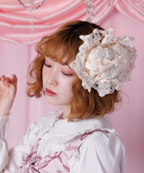 axes femme POETIQUE カチューシャ レース×リボンヘッドドレス