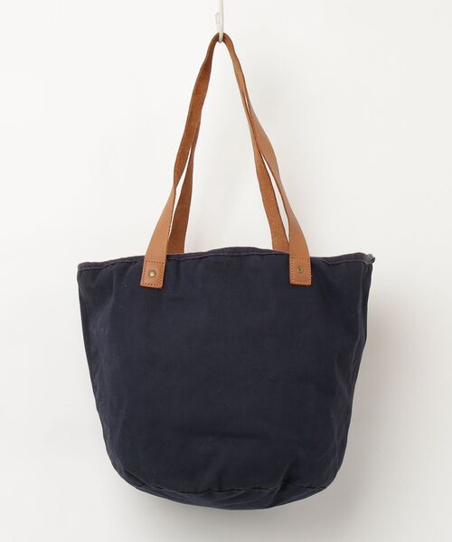 「BEAMS HEART」 ワンポイントトートバッグ - ネイビー レディース_画像2