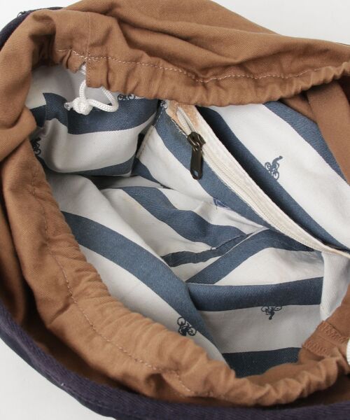 「BEAMS HEART」 ワンポイントトートバッグ - ネイビー レディース_画像4