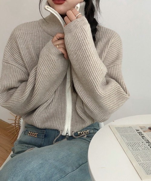 「DIAVEL」 ニットカーディガン M ピンク レディース_画像8