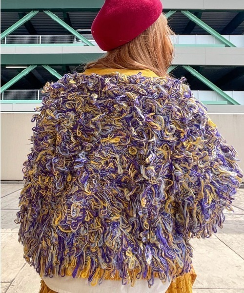 「チャイハネ」 カーディガン FREE レッド レディース_画像6