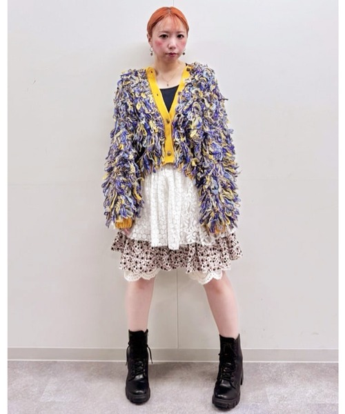 「チャイハネ」 カーディガン FREE レッド レディース_画像9