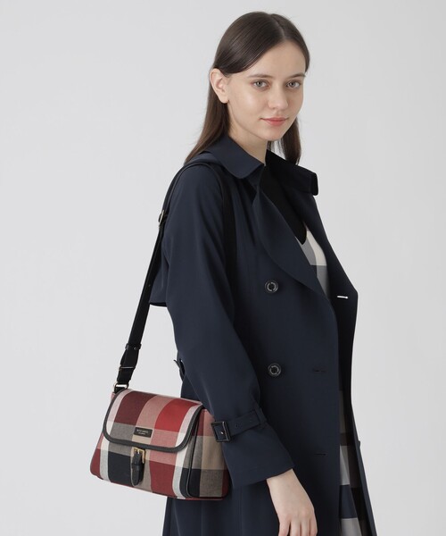 ショルダーバッグ バッグ クレストブリッジチェックキャンバスかぶせショルダー レディースの画像