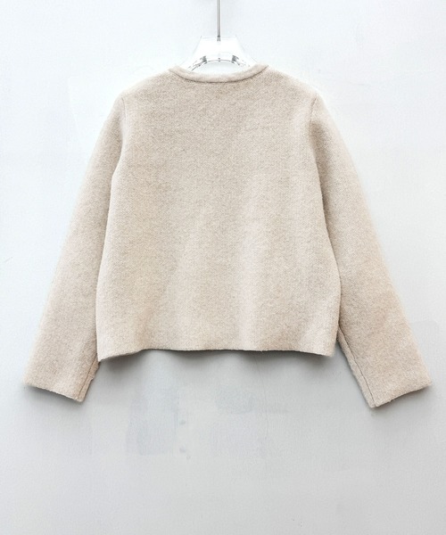 「SAISON DE PAPILLON」 ニットカーディガン M ベージュ レディース_画像3