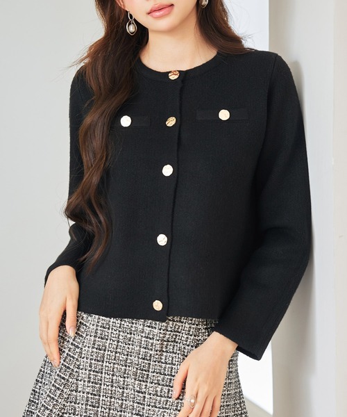 「SAISON DE PAPILLON」 ニットカーディガン M ベージュ レディース_画像6