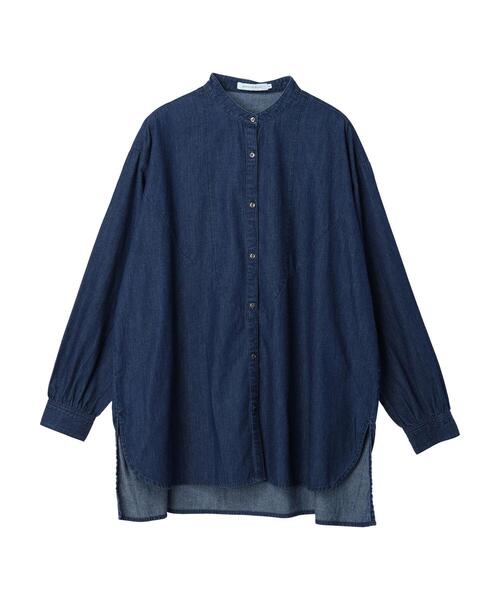 「AMERICAN HOLIC」 長袖シャツ L インディゴブルー レディース_画像7