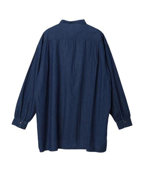 「AMERICAN HOLIC」 長袖シャツ L インディゴブルー レディース_画像8