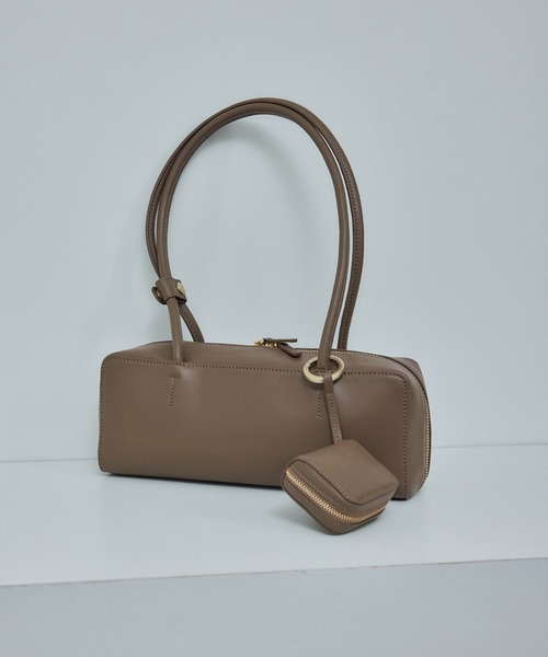 SALON adam et rope'ミニポーチ付スプリット レザーワイドバッグ SALON adam et rope'（サロン アダム エ ロペ） ショルダーバッグ