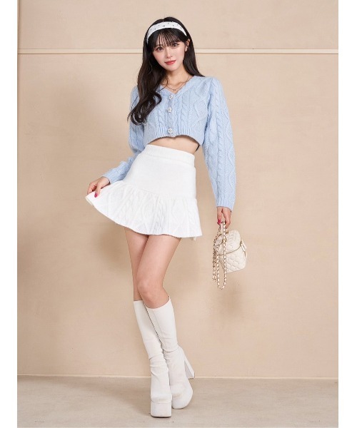 「Darich」 ニットカーディガン FREE ホワイト レディース_画像3