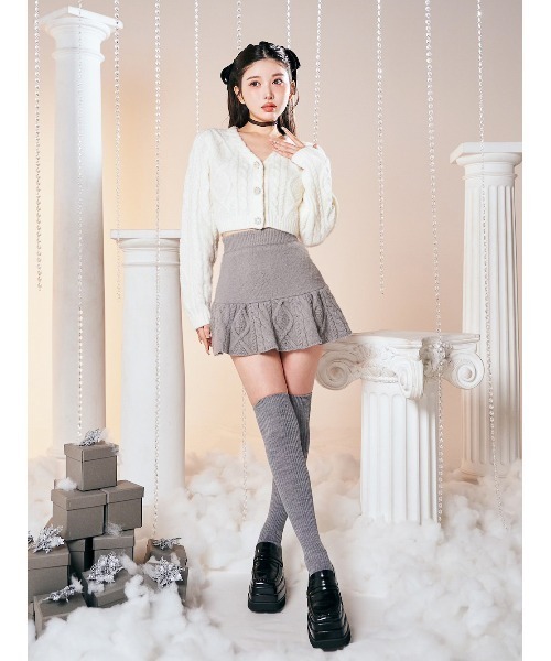 「Darich」 ニットカーディガン FREE ホワイト レディース_画像6